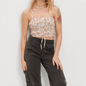 AE lace up crop top‎ sz Lg